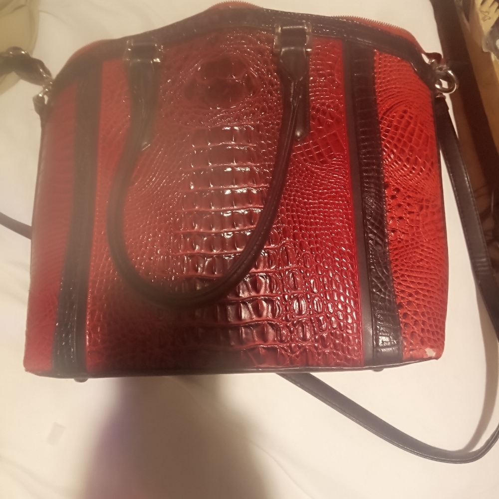 Alligator skin Brahmin bag